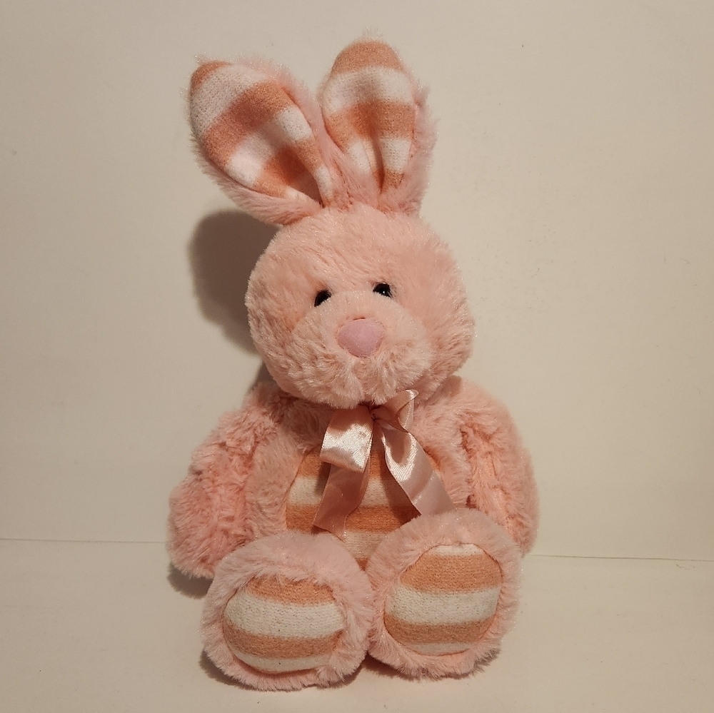 18" DanDee Pink Fluffy bunny rabbit plush stuffed animal